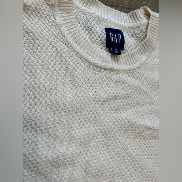 Gap cotton relaxed cream sweater size XL - Picture 7 of 10